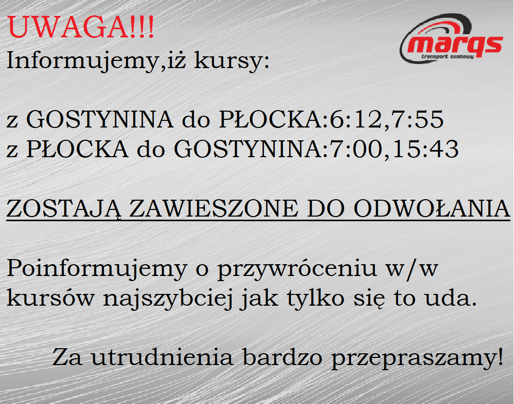 UWAGA ! Ważna informacja !