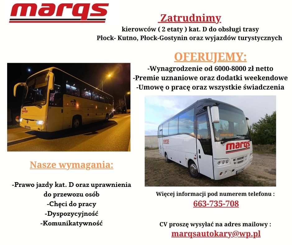 Szukamy kierowców z kat. D