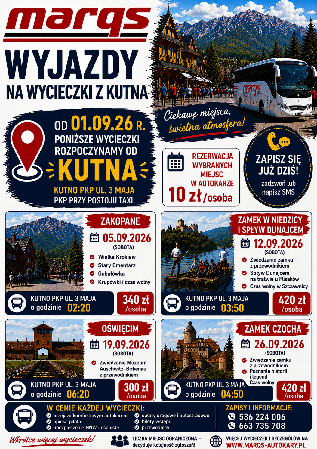 Ruszamy z&nbsp;wyjazdami na&nbsp;wycieczki z&nbsp;Kutna !!!
